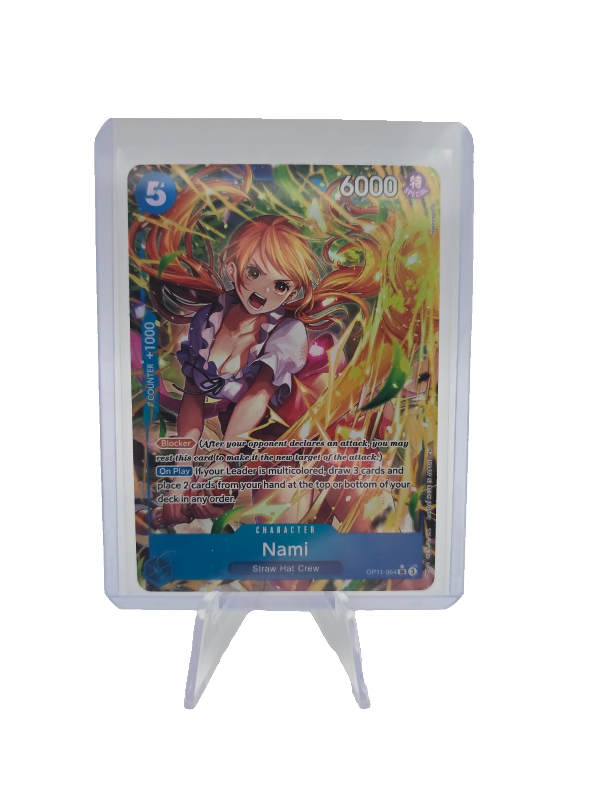 One Piece TCG Nami Alternate Art OP11-054 A Fist of Divine Speed Foil Card