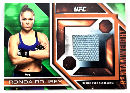 2017 Topps UFC Knockout Ronda Rousey #FMR-RRO Green Mat Relic /50