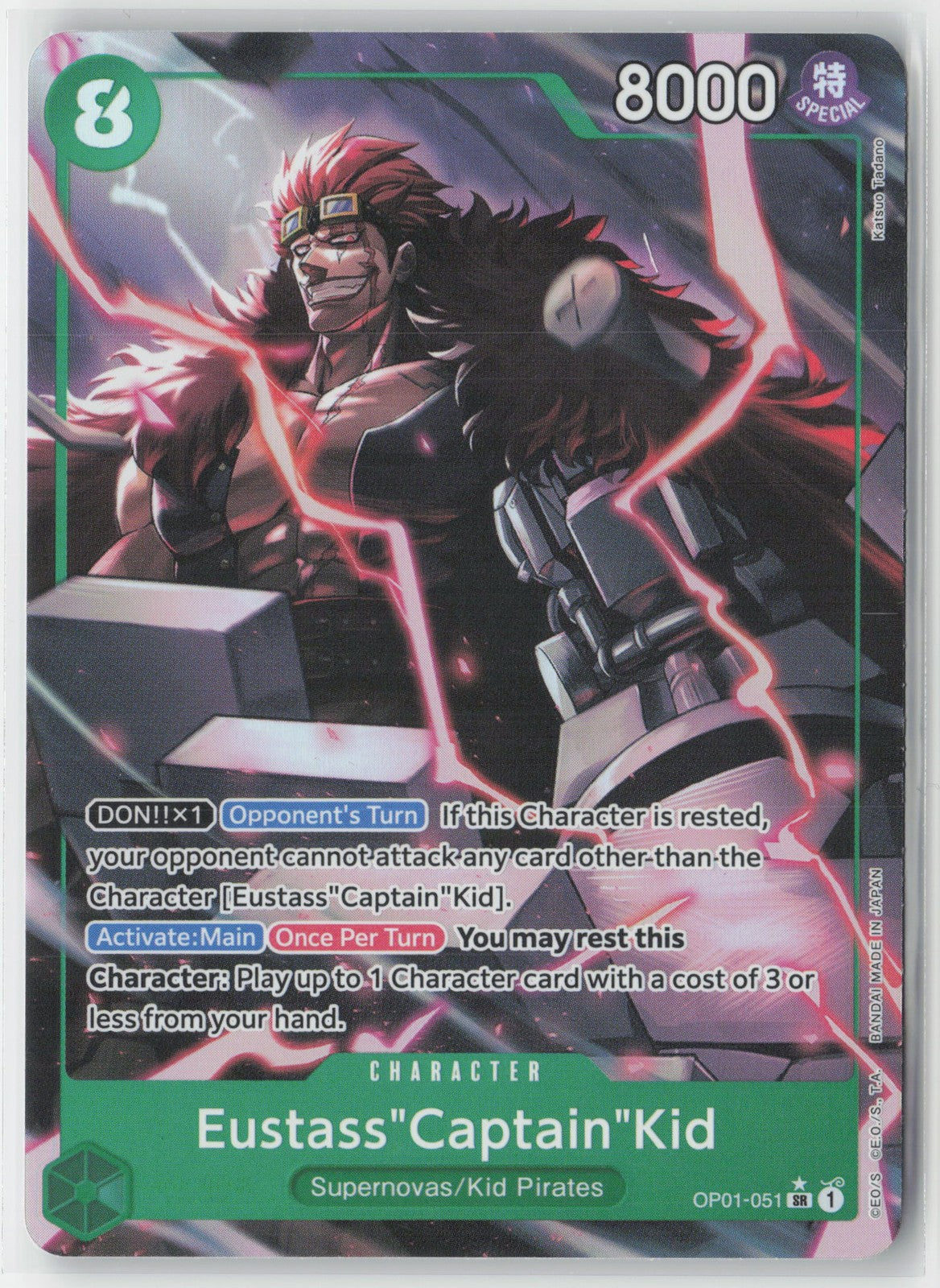 Eustass Captain Kid Alt Art OP01-051 One Piece TCG Romance Dawn English