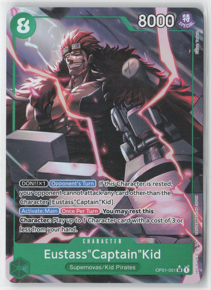 Eustass Captain Kid Alt Art OP01-051 One Piece TCG Romance Dawn English