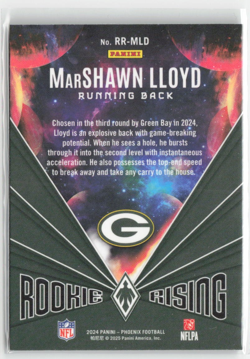 2024 Panini Phoenix MarShawn Lloyd #RR-MLD Rookie Rising Lazer Green Bay Packers