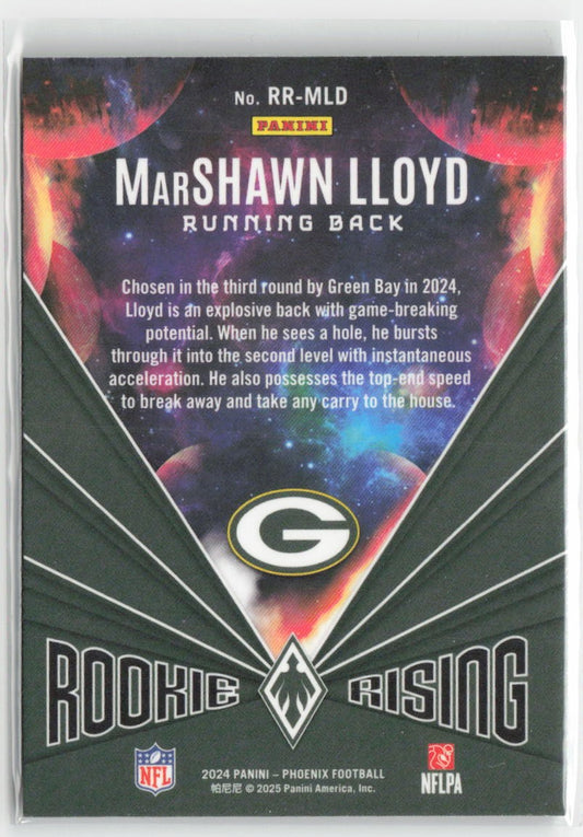 2024 Panini Phoenix MarShawn Lloyd #RR-MLD Rookie Rising Lazer Green Bay Packers