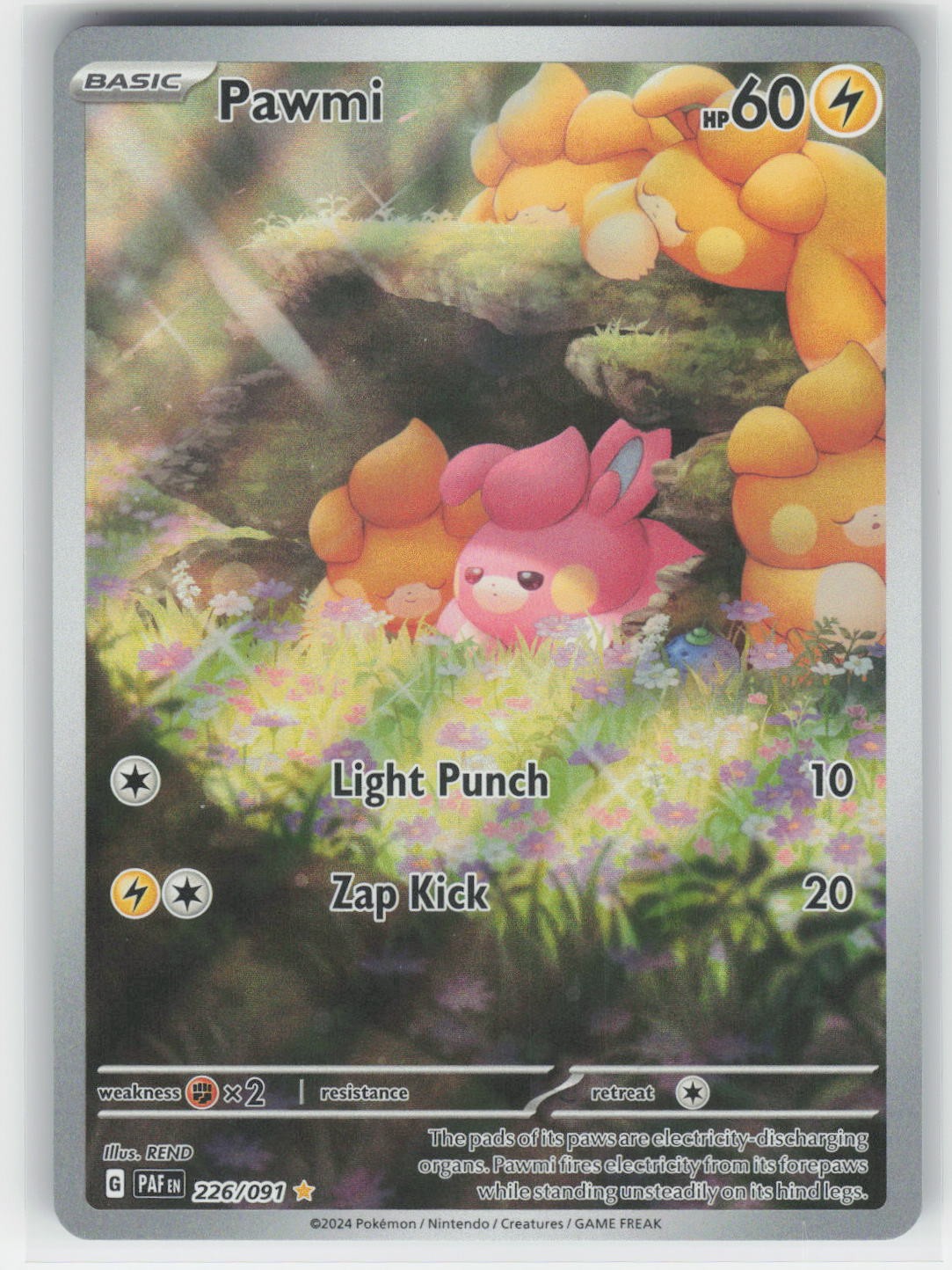 Pawmi - PAF SV: Paldean Fates #226/091 Illustration Rare Holo NM