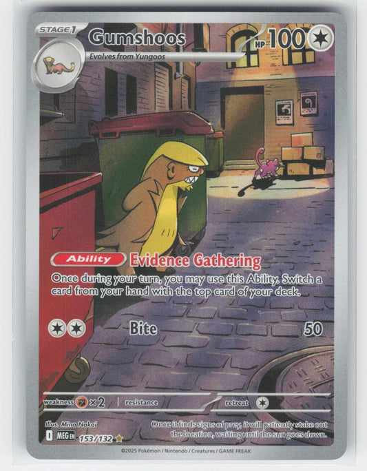 Gumshoos - - MEG ME01: Mega Evolution #153/132 Illustration Rare Holo NM
