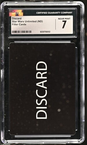 Star Wars Unlimited Error Discard Misprint White Font on Black Back CGC 7