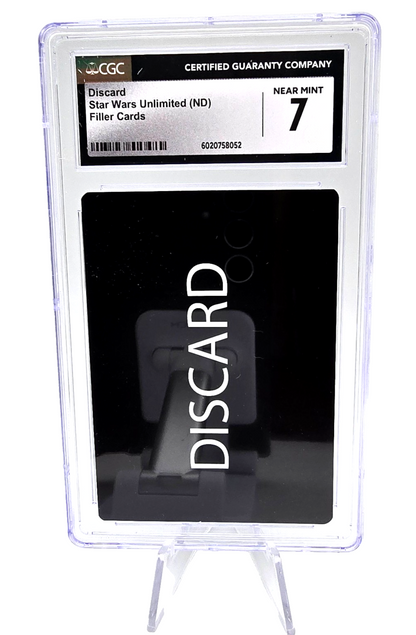 Star Wars Unlimited Error Discard Misprint White Font on Black Back CGC 7