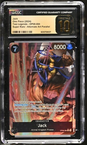 Jack OP08-084 Alt Art SR  CGC Pristine 10 One Piece TCG Two Legends
