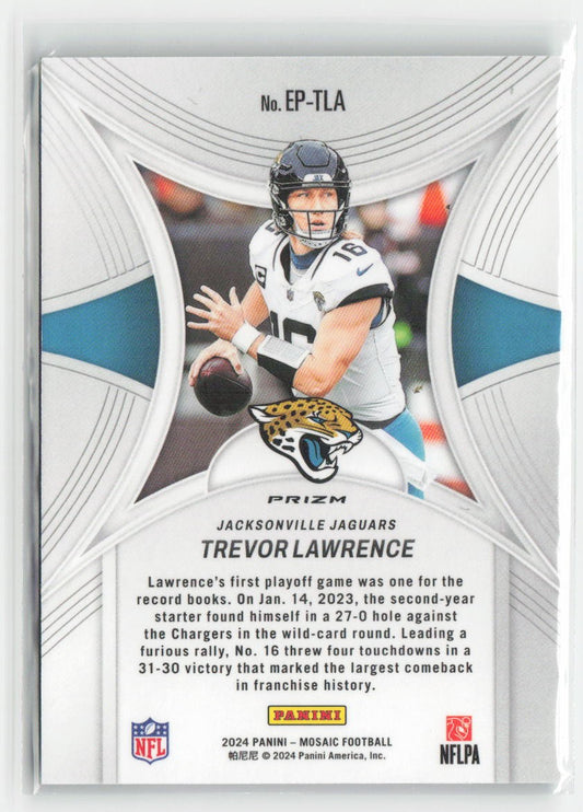 2024 Panini Mosaic Trevor Lawrence #EP-TLA Epic Performers Mosaic Green Jaguars