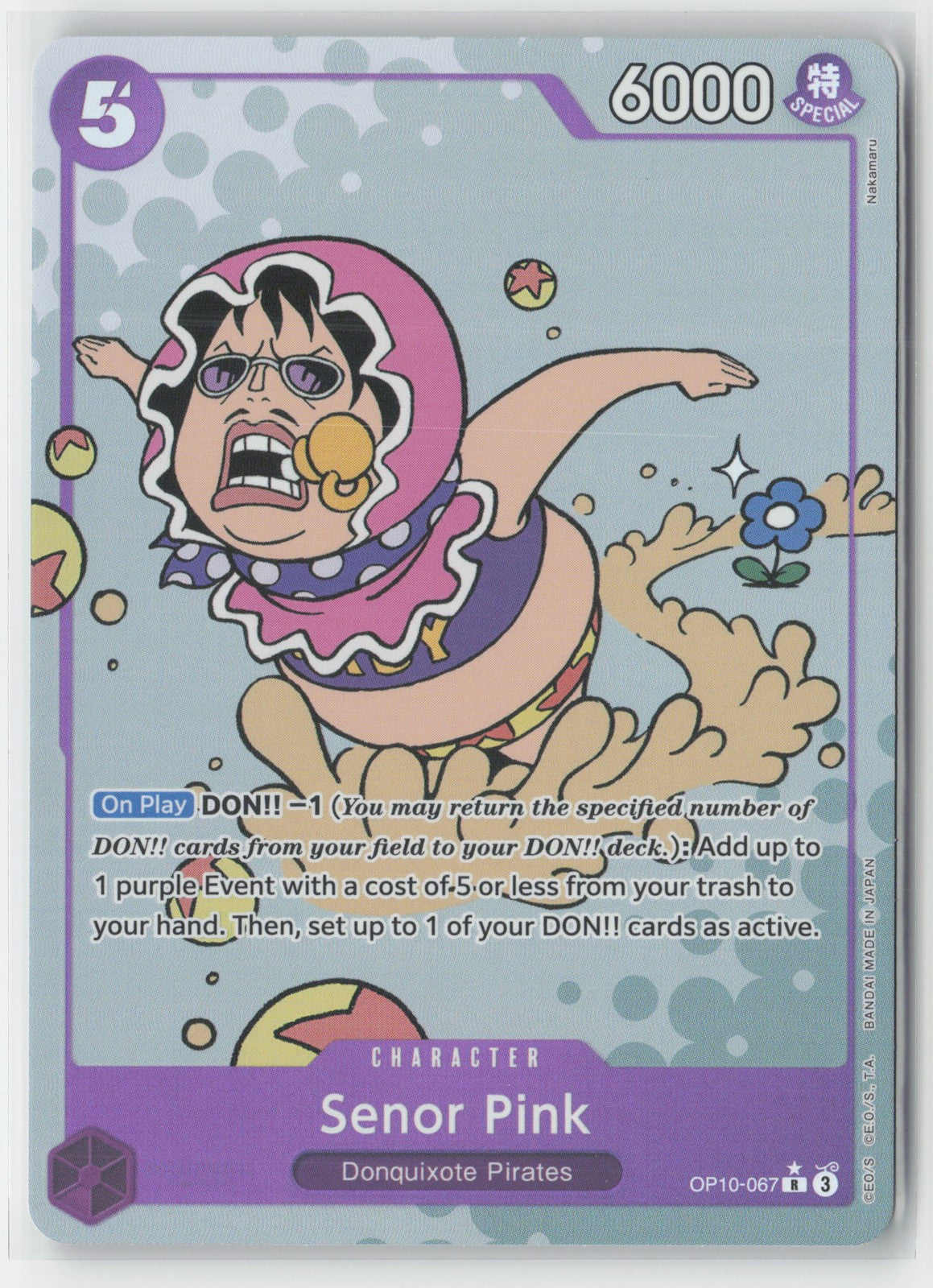 Senor Pink Parallel Foil OP10-067 R One Piece TCG Royal Blood English