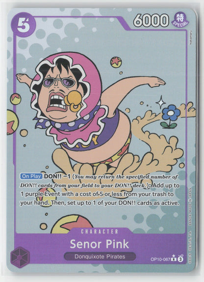 Senor Pink Parallel Foil OP10-067 R One Piece TCG Royal Blood English
