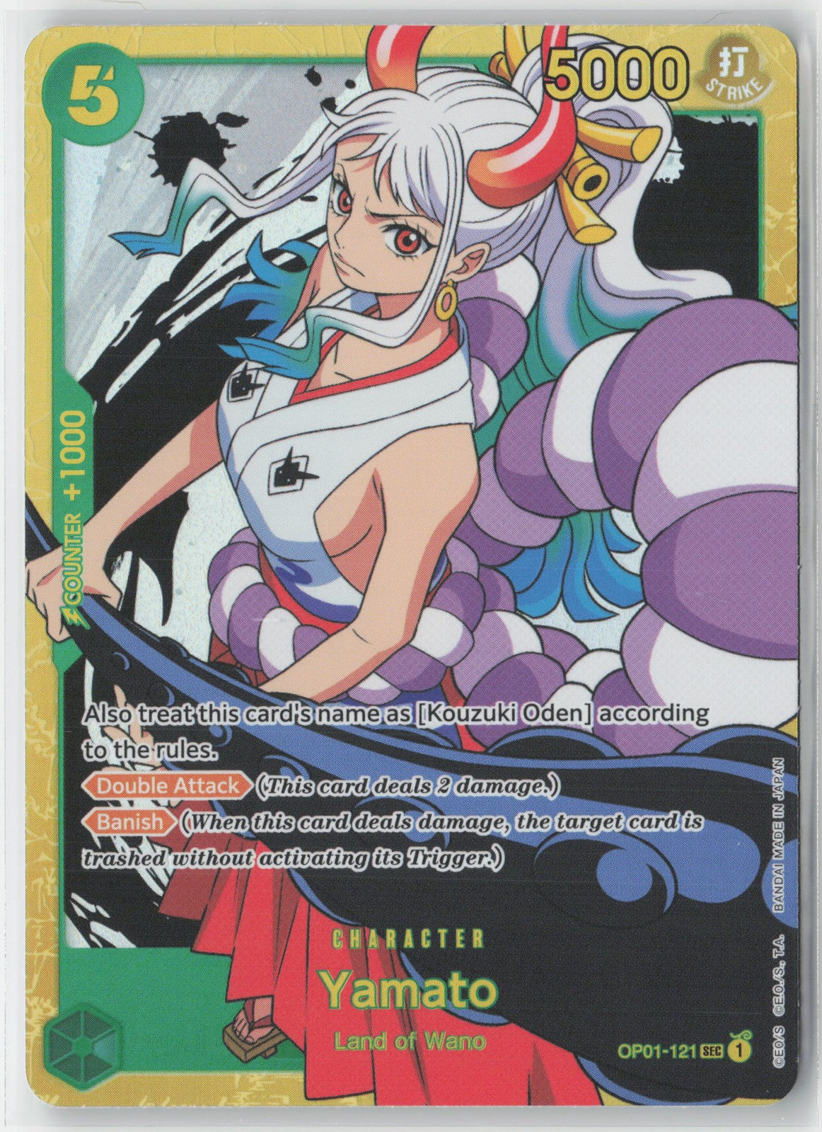 Yamato SEC Foil OP01-121 One Piece TCG Romance Dawn English