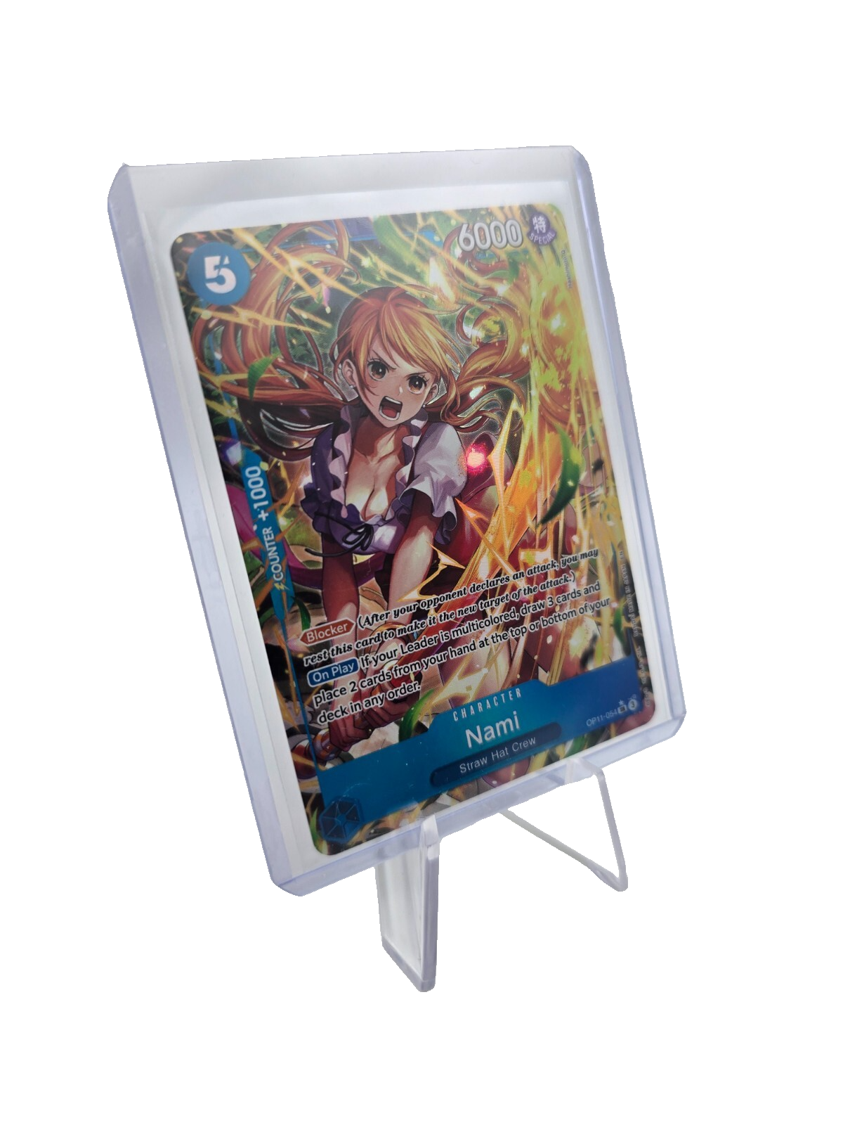 One Piece TCG Nami Alternate Art OP11-054 A Fist of Divine Speed Foil Card