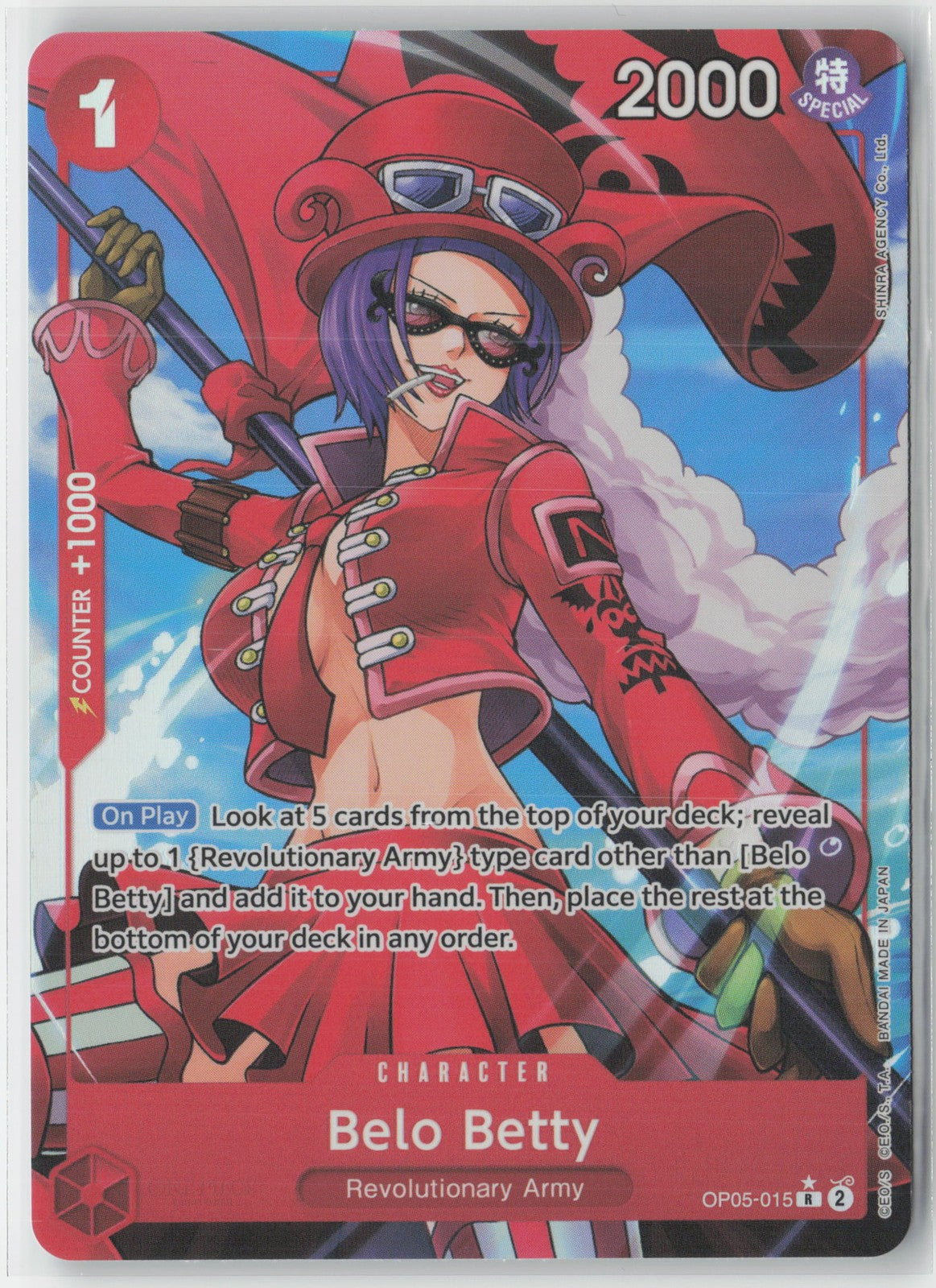 Belo Betty Alt Art Foil OP05-015 R One Piece TCG Premium Booster The Best ENG