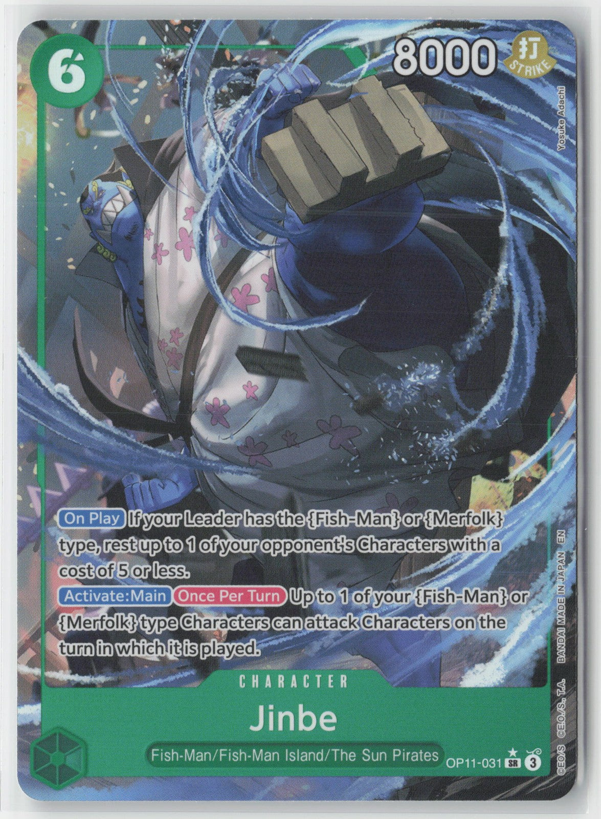 Jinbe Alt Art Foil OP11-031 SR One Piece TCG A Fist of Divine Speed English