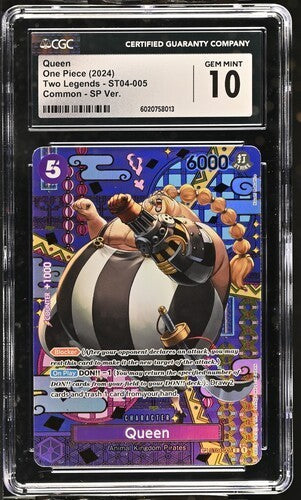Queen SP Ver. ST04-005 C Parallel Rare CGC Gem Mint 10 English One Piece TCG