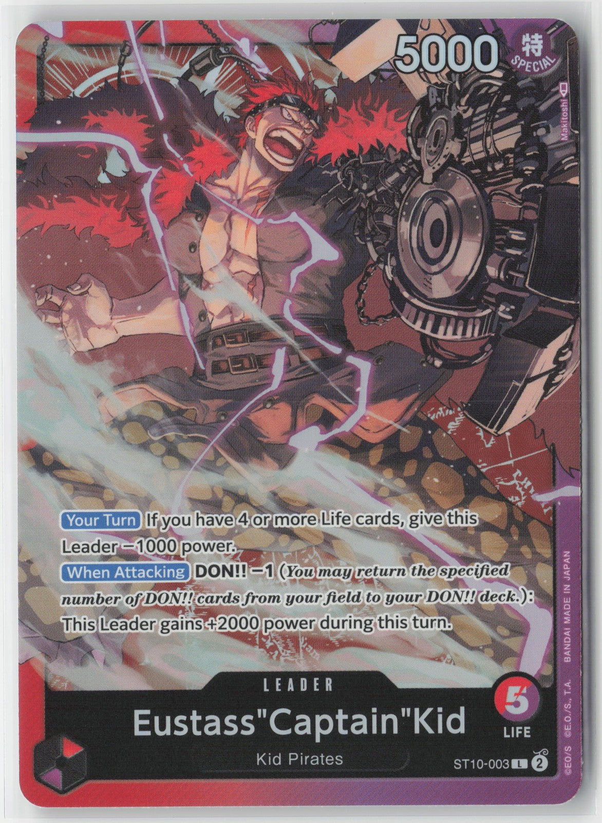 Eustass Captain Kid ST10-003 One Piece TCG Starter Deck The Three Captains Engli