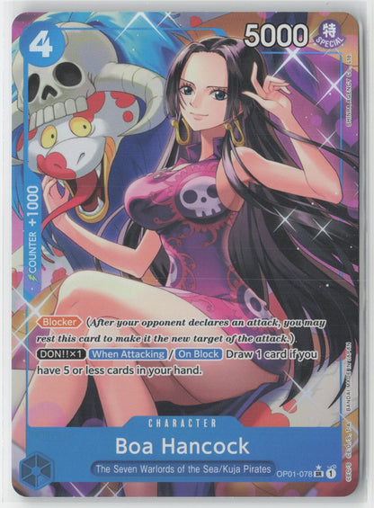 Boa Hancock Alternate Art Foil OP01-078 SR One Piece TCG Premium Booster ENG
