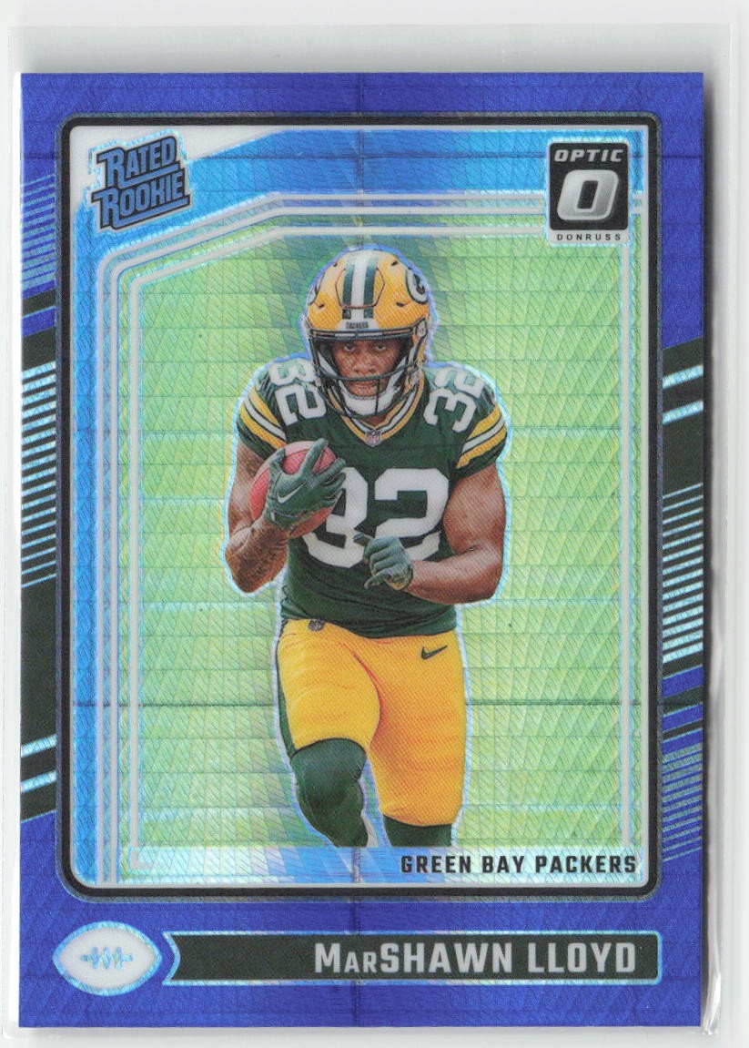 2024 Donruss Optic MarShawn Lloyd #275 Blue Hyper Green Bay Packers Football