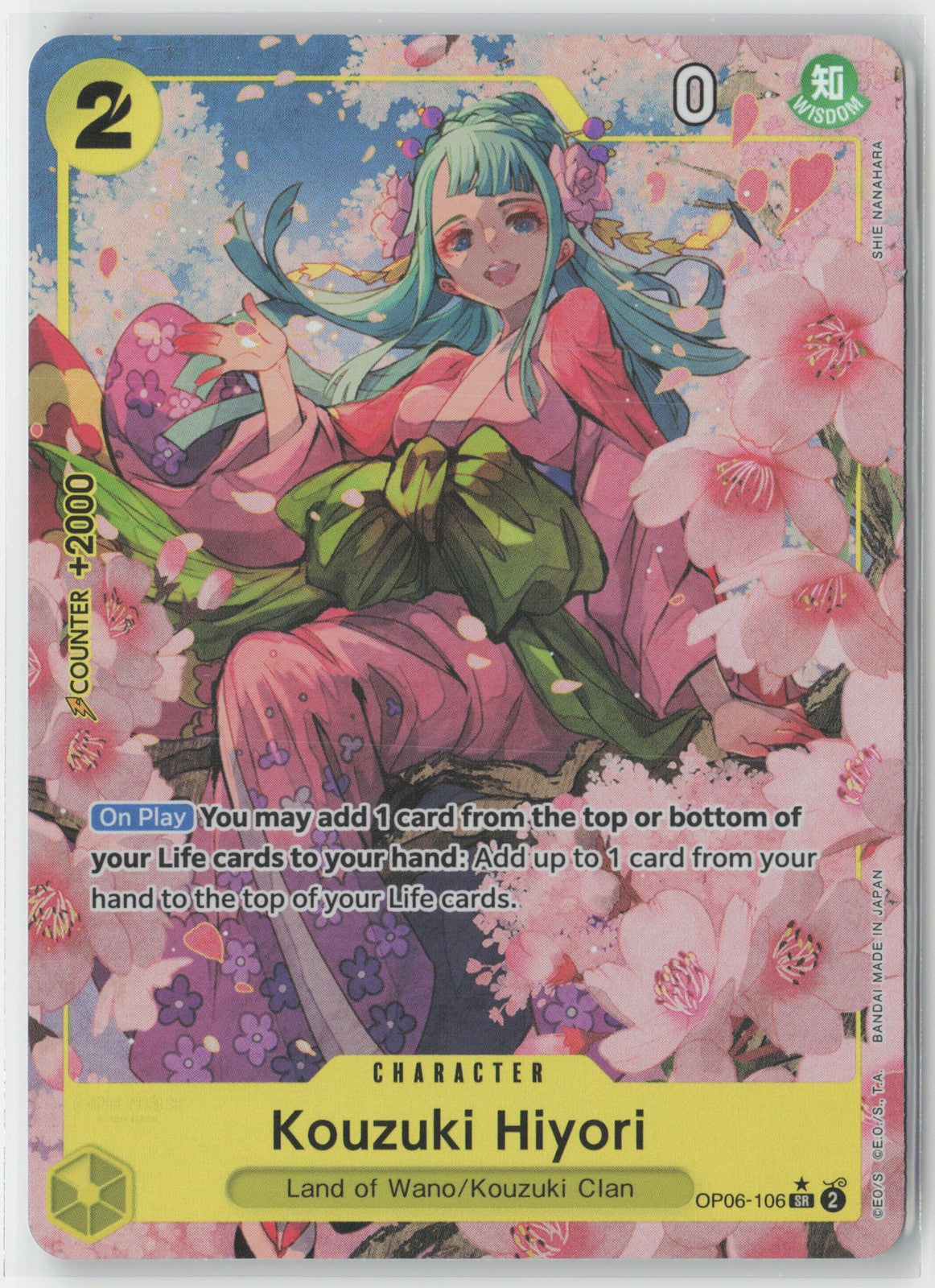 Kouzuki Hiyori Alt Art Foil OP06-106 SR One Piece TCG Premium Booster ENG