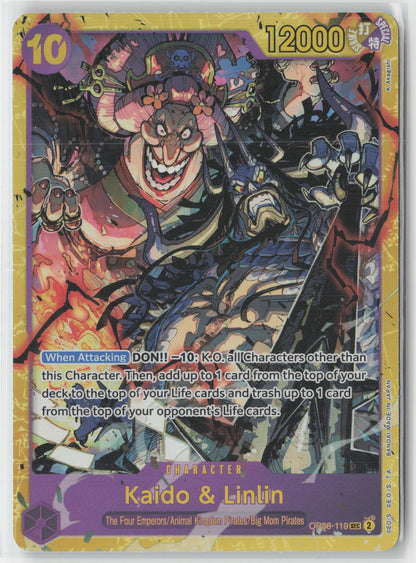 Kaido & Linlin Foil OP08-119 SEC One Piece TCG Two Legends English