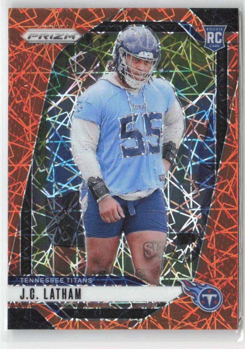 2024 Panini Prizm J.C. Latham #334 Rookie Lazer Tennessee Titans Football