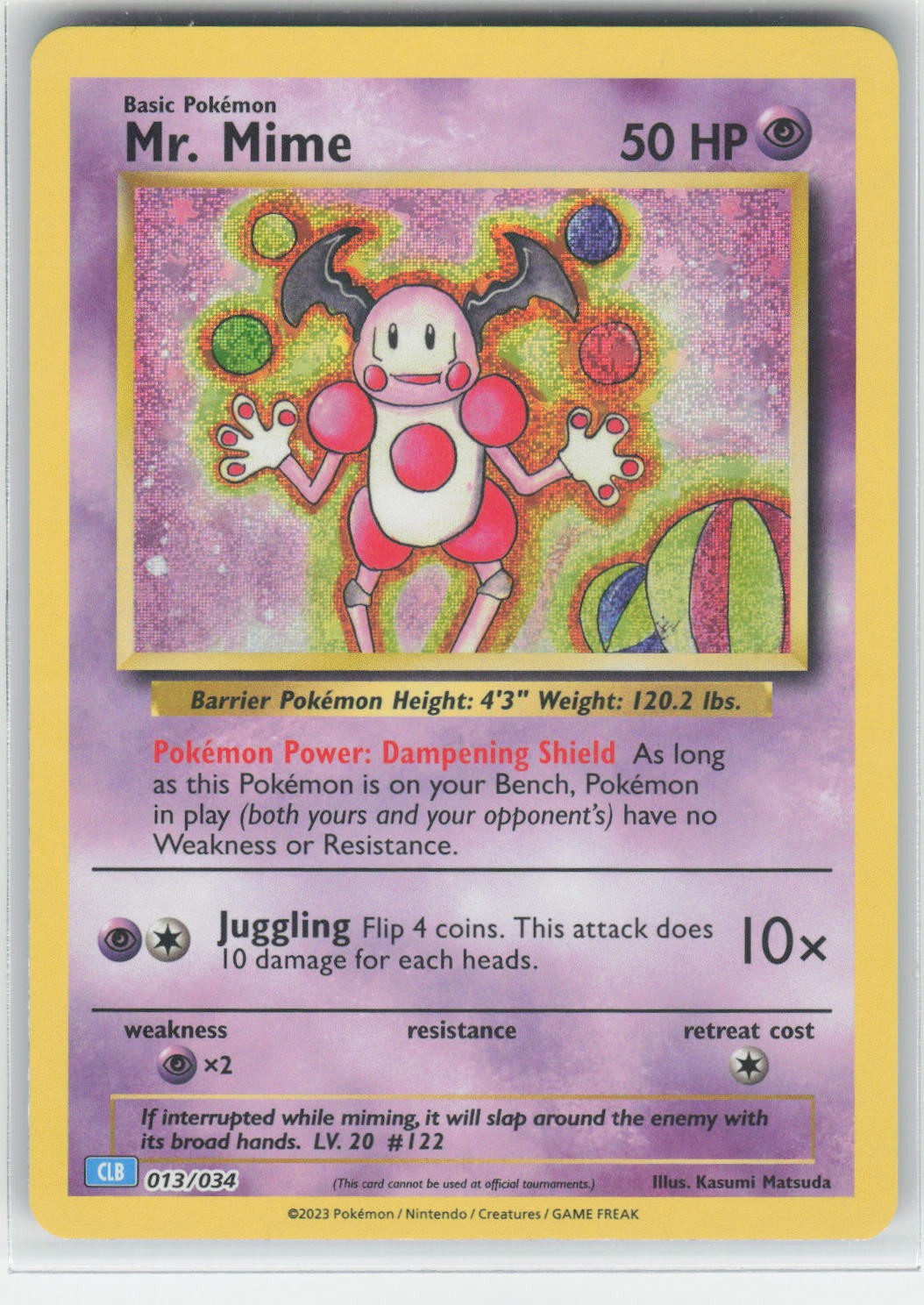 Mr. Mime - CL Trading Card Game Classic #013/034 Classic Collection Holo NM
