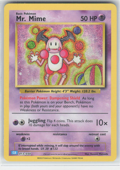 Mr. Mime - CL Trading Card Game Classic #013/034 Classic Collection Holo NM