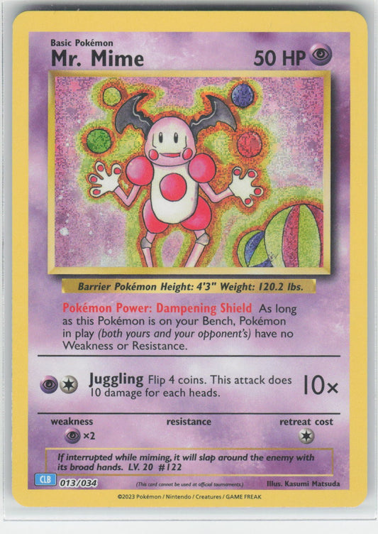 Mr. Mime - CL Trading Card Game Classic #013/034 Classic Collection Holo NM