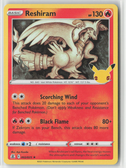 Reshiram #002/025 Celebrations Pokemon