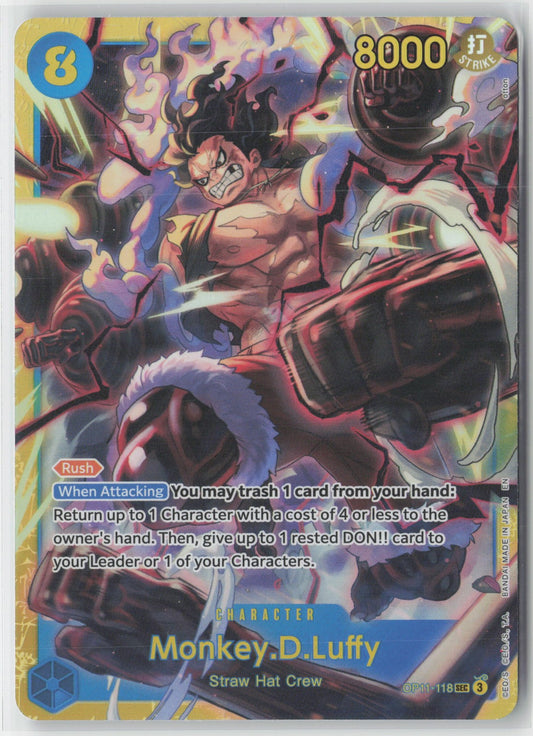 Monkey D Luffy Foil OP11-118 SEC One Piece TCG A Fist of Divine Speed ENG
