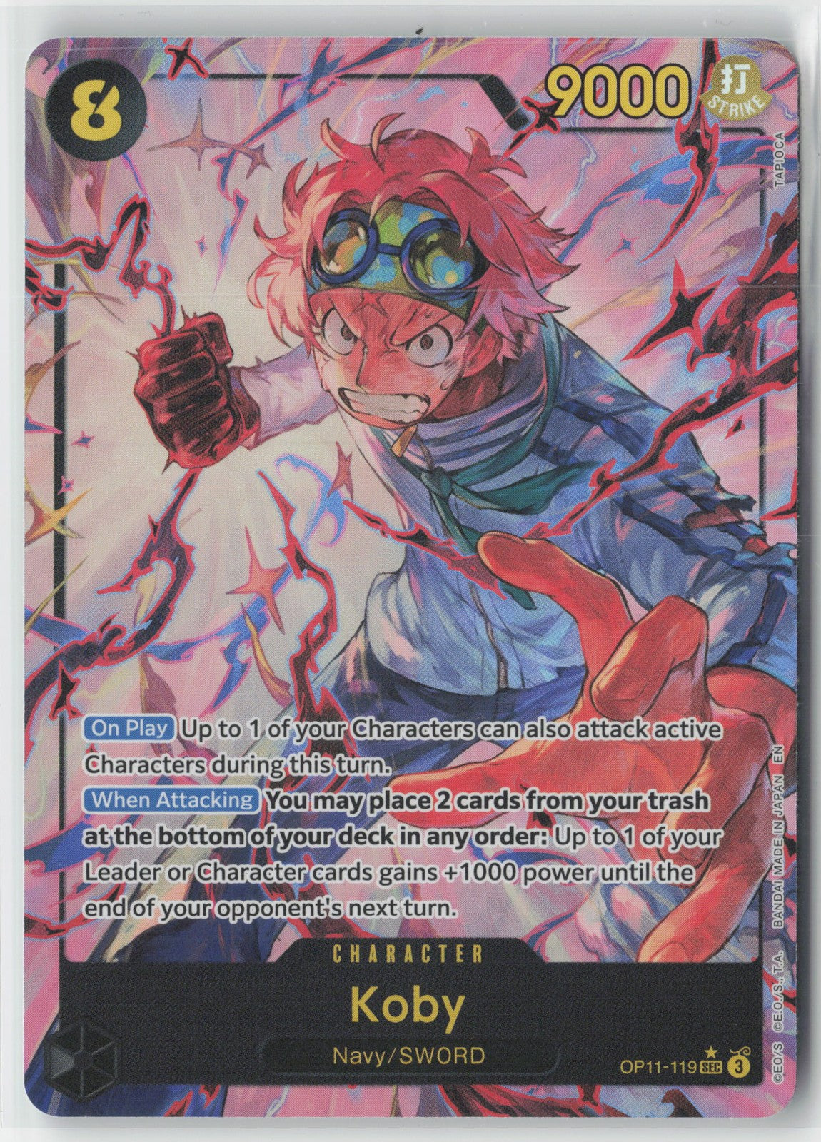 Koby Alt Art Foil OP11-119 SEC One Piece TCG A Fist of Divine Speed ENG