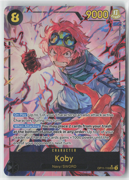 Koby Alt Art Foil OP11-119 SEC One Piece TCG A Fist of Divine Speed ENG