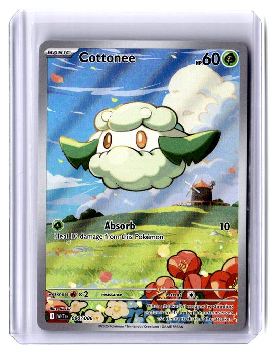 2025 Cottonee 090/086 Illustration Rare Pokémon TCG SV White Flare