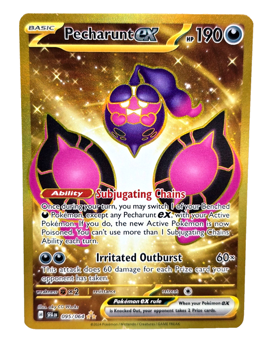 Pecharunt ex 095/064 Hyper Rare Gold – Pokémon TCG Shrouded Fable SV6.5