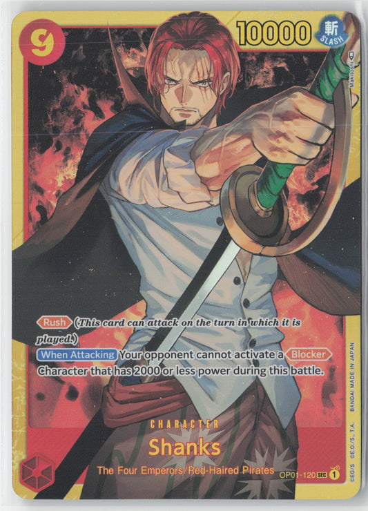 Shanks Foil OP01-120 SEC One Piece TCG Romance Dawn English