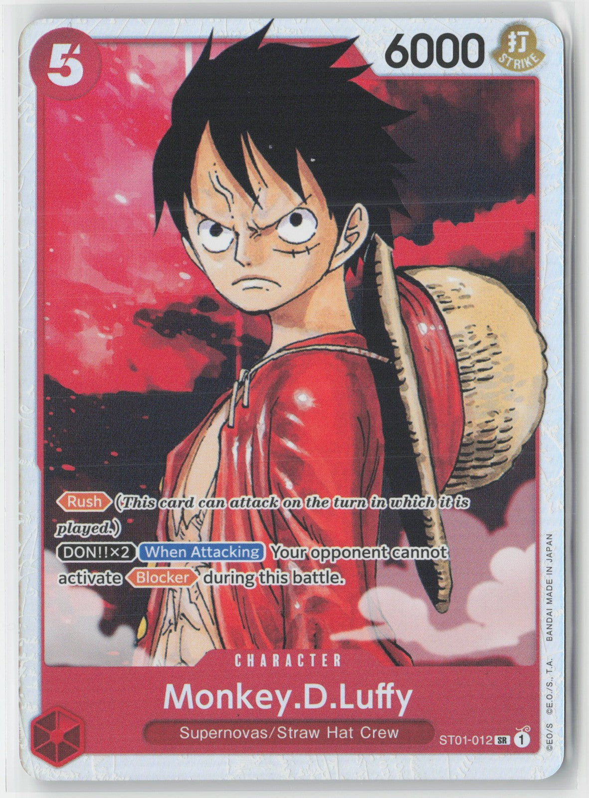 Monkey D Luffy Foil ST01-012 SR One Piece TCG Starter Deck Straw Hat ENG