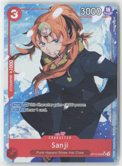 Sanji Parallel Foil OP10-005 SR One Piece TCG Royal Blood English