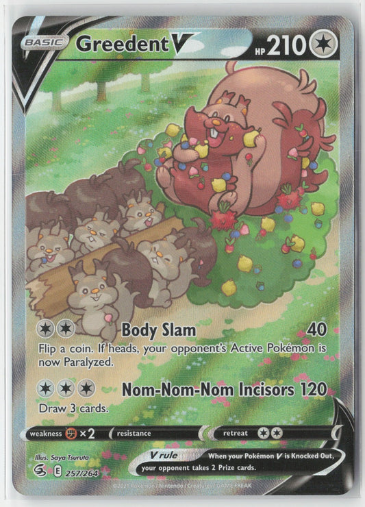 Greedent V (Alternate Full Art) #257/264 SWSH08: Fusion Strike Pokemon