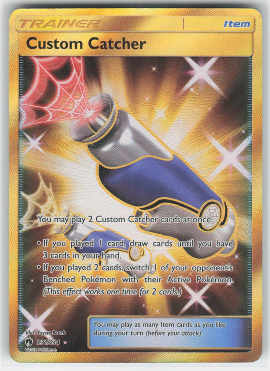 Custom Catcher (Secret) - SM8 SM - Lost Thunder #231/214 Secret Rare Holo NM