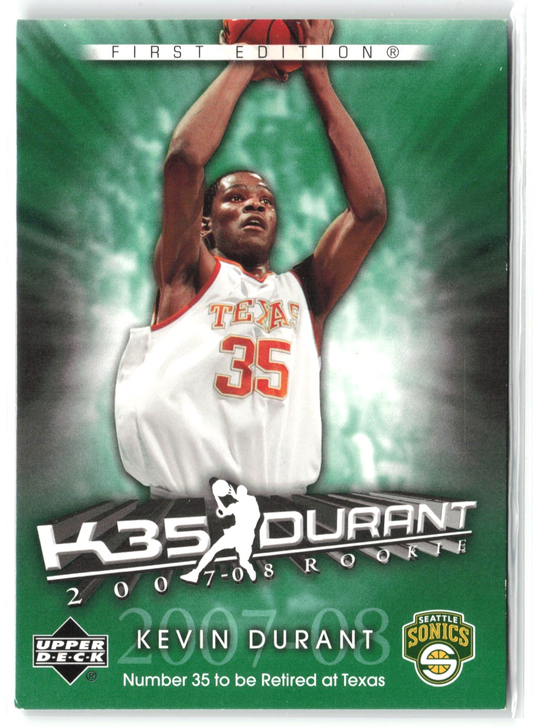 2007-08 Upper Deck Kevin Durant #KD6 K35 Rookie Card RC Supersonics