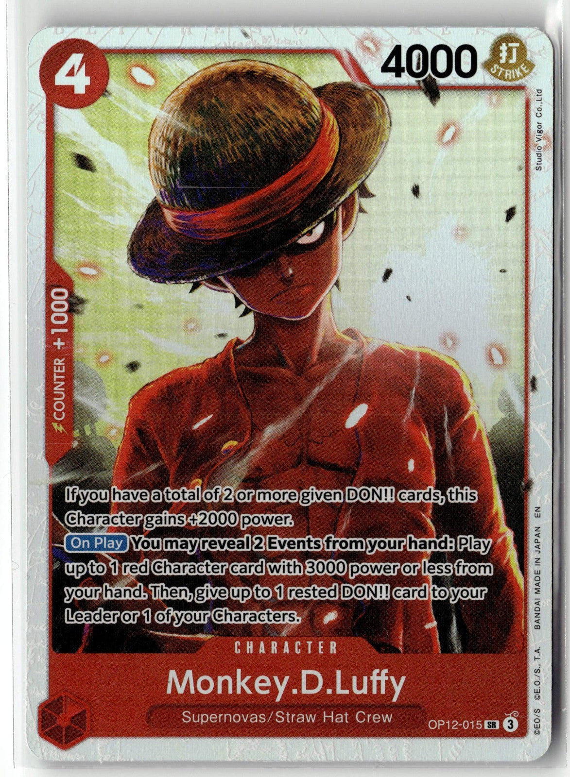 Monkey.D.Luffy SR OP12-015 Legacy of the Master One Piece Card Game English
