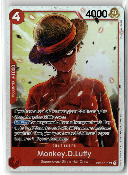 Monkey.D.Luffy SR OP12-015 Legacy of the Master One Piece Card Game English