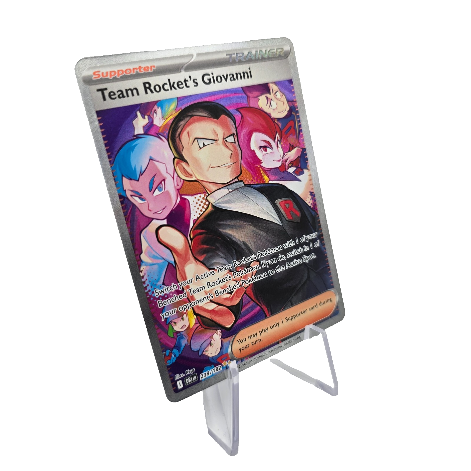 Giovanni 238/182 SIR – Pokémon Destined Rivals Secret Illistratinon Rare NM/Mint