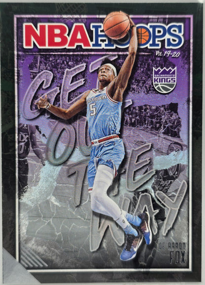 2019-20 NBA Hoops De'Aaron Fox Get Out The Way Insert #13 Kings