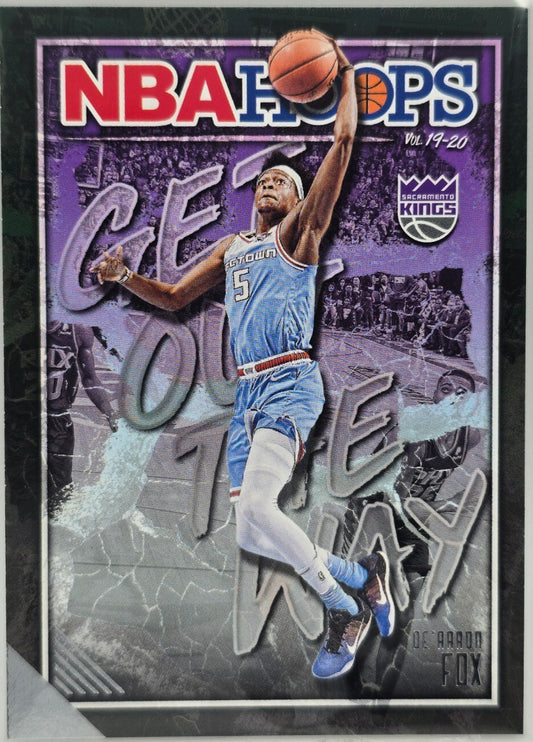 2019-20 NBA Hoops De'Aaron Fox Get Out The Way Insert #13 Kings