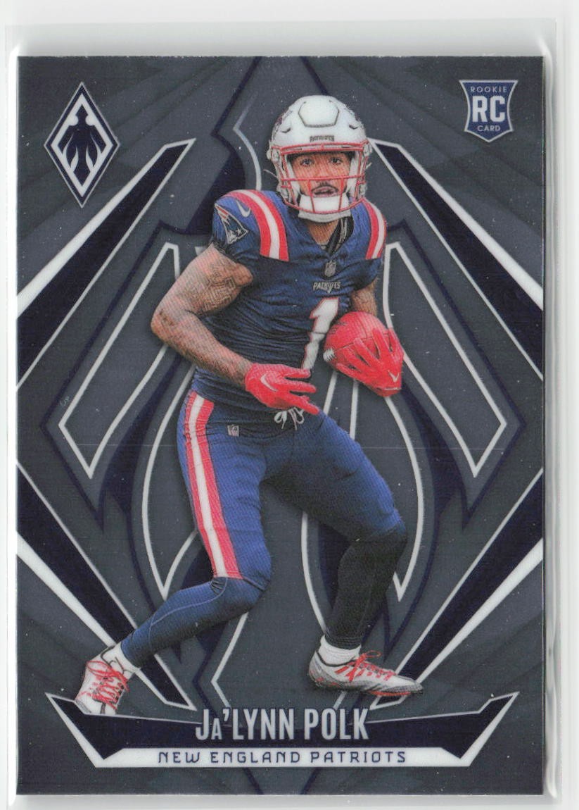 2024 Panini Phoenix Ja'Lynn Polk #190 Rookie Purple Fade New England Patriots