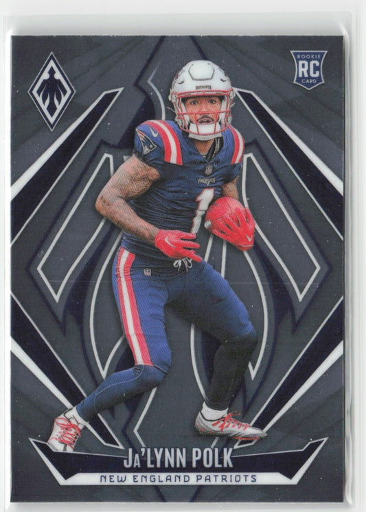 2024 Panini Phoenix Ja'Lynn Polk #190 Rookie Purple Fade New England Patriots