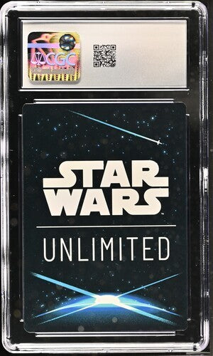 Star Wars Unlimited Error Discard Misprint White Font on Black Back CGC 7