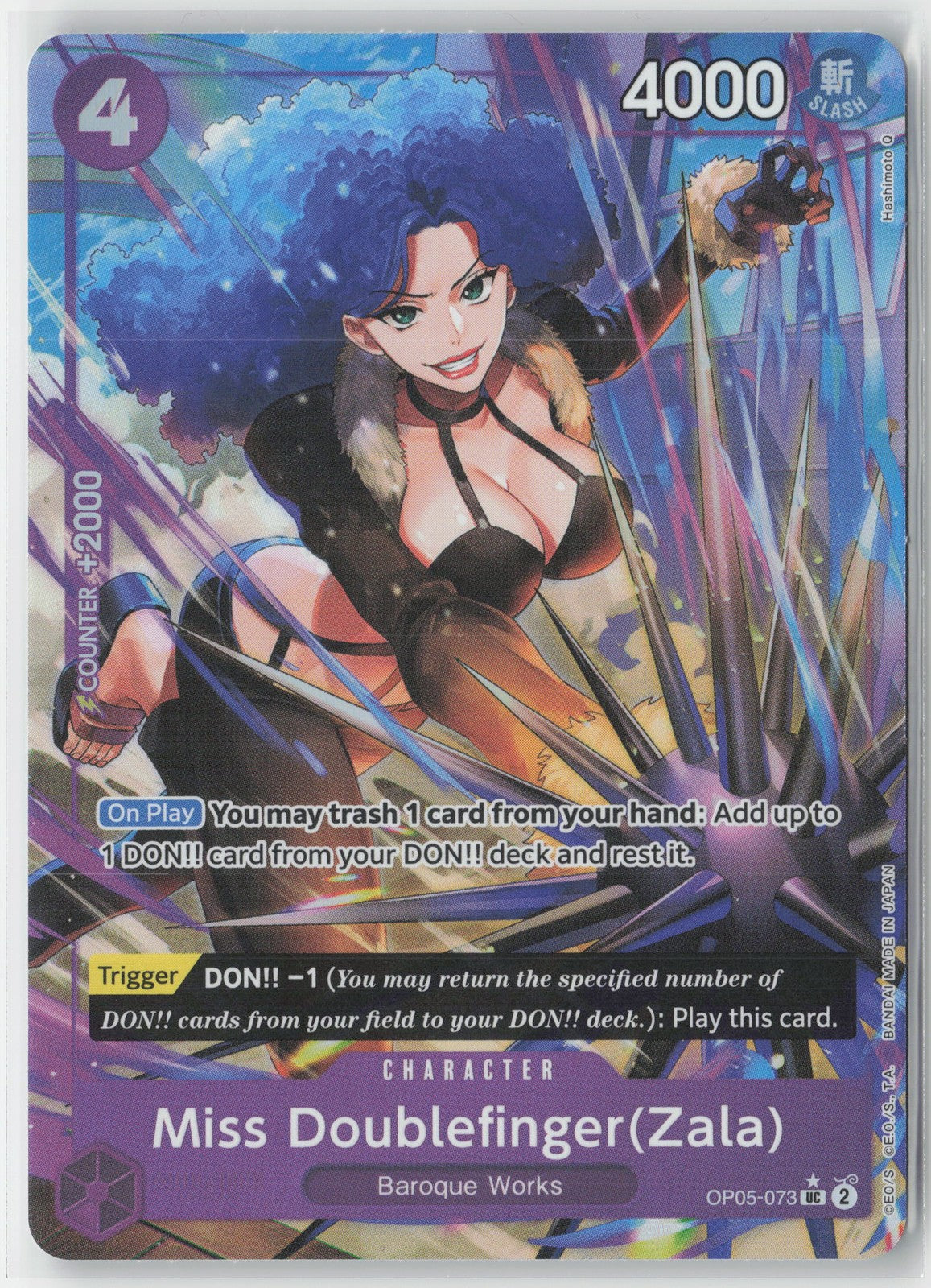 Miss Doublefinger Zala Full Art Foil OP05-073 R One Piece TCG Premium English