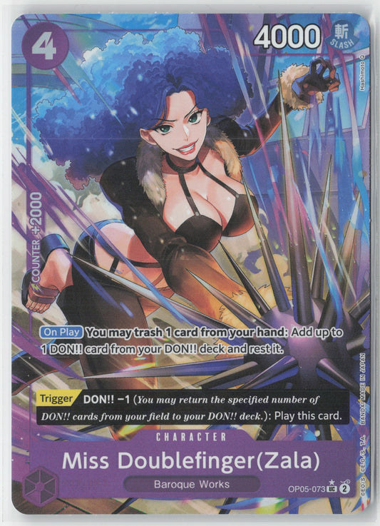 Miss Doublefinger Zala Full Art Foil OP05-073 R One Piece TCG Premium English